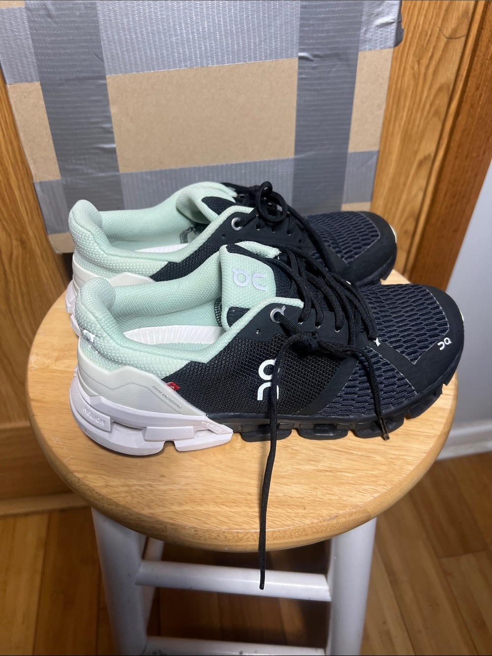 On Running Black and Mint Green Cloudnova Athletic Shoes - Picture 5 of 7